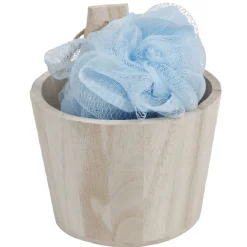 Panière de rangement ronde à poser ou à suspendre en bois