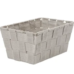 Panière de rangement tressée grise clair taille S