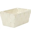 Panière de rangement tressée ivoire taille S