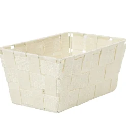 Panière de rangement tressée ivoire taille S