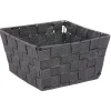 Panière de rangement tressée grise