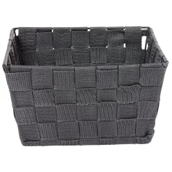 Panière de rangement tressée grise