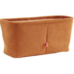 Panière de rangement velours Marron - 15x31xH15 cm