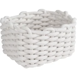 Panière en coton effet tricot 23x17xH.13 cm