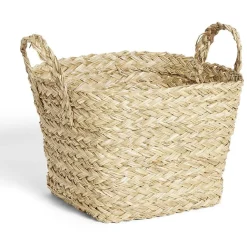 Panière en jacinthe tressée petit modèle 33x32x25cm