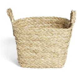 Panière en jacinthe tressée petit modèle 33x32x25cm