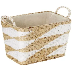 Panière en jonc de mer 38 x 26 x H.24 cm