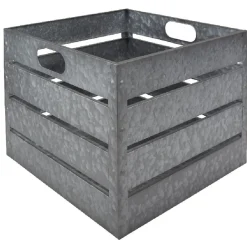 Panière en métal gris moyen modèle