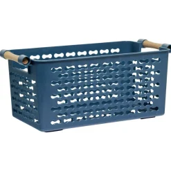 Panière en plastique avec poignée bois 4L