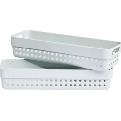 Panière en plastique 24x7,5xH.7,5 cm - Lot de 2