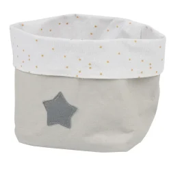 Panière en tissu gris