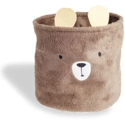 Panière enfant ours marron clair Ø30xH25cm
