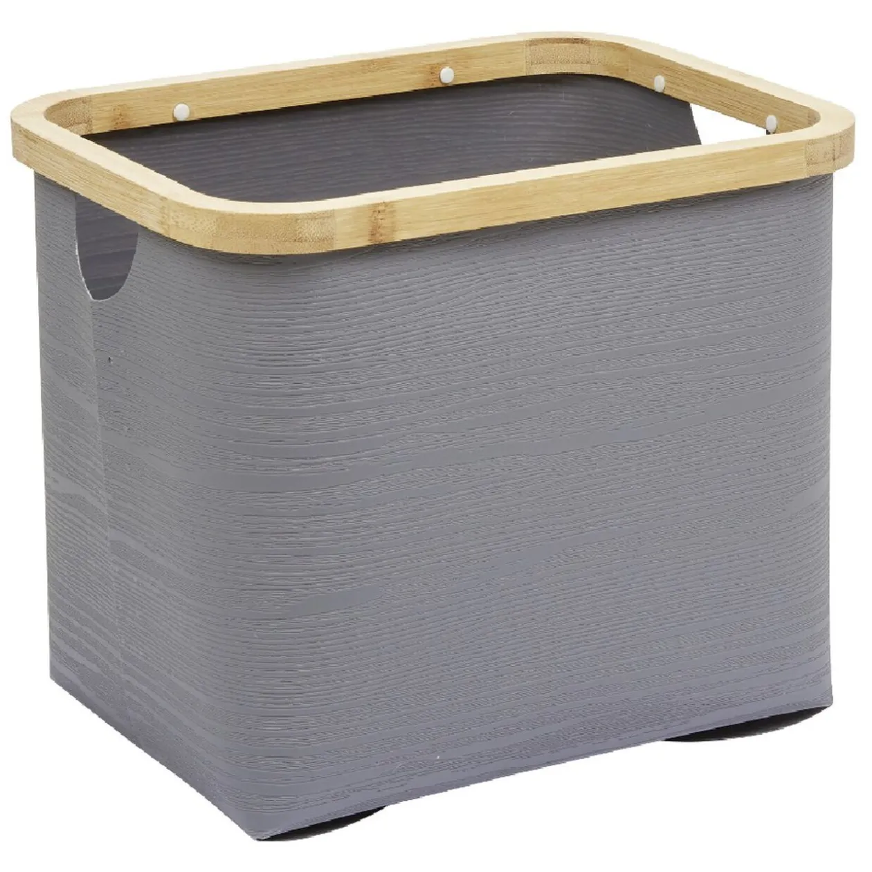 Panière grise armature bambou petit modèle