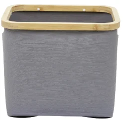 Panière grise armature bambou petit modèle