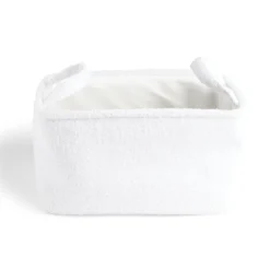 Panière laine bouclée noire 28x18xH15cm