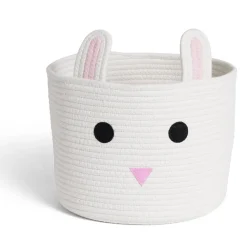 Panière lapin blanc Ø30x24cm
