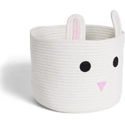 Panière lapin blanc Ø30x24cm