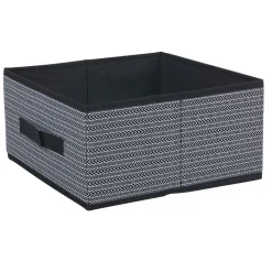 Panière noire à motif géométrique blanc collection Urban 1 Box Cube