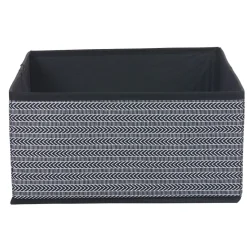 Panière noire à motif géométrique blanc collection Urban 1 Box Cube