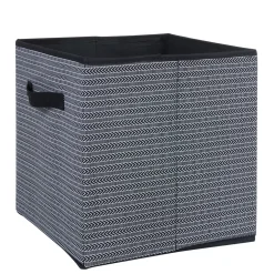 Panière noire motif géométrique blanc collection Urban 1 Box Cube