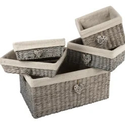 Panière osier rectangulaire couleur naturel