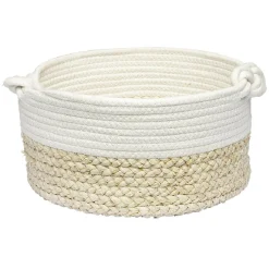 Panière ovale blanc naturel Ø28 cm