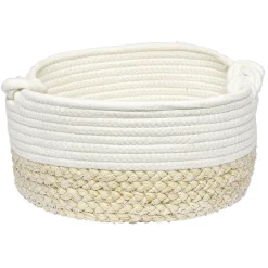 Panière ovale blanc naturel Ø26 cm