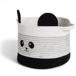 Panière panda noir et blanc Ø30x24cm