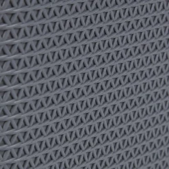 Panière plastique gris effet tressé anses noires