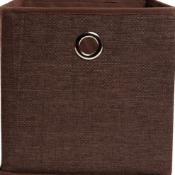 Panière pliable en polyester marron