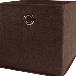 Panière pliable en polyester marron