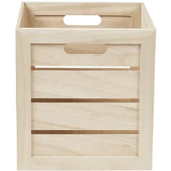 Panière rectangulaire bois naturel Box Cube