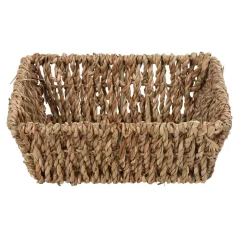 Panière rectangulaire jonc de mer tressé