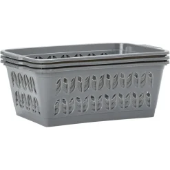 Panière rectangulaire L.30 cm plastique x3