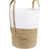 Panière ronde blanc naturel Ø35xH45 cm