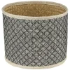 Panière ronde fibre tressée noir naturel Ø24xH.19 cm