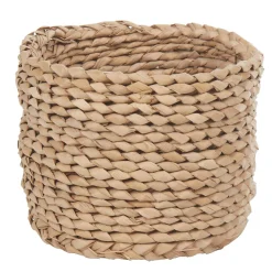 Panière ronde imitation osier naturel