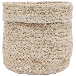 Panière ronde jute marron - Ø20xH20cm