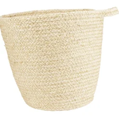 Panière ronde osier tressé naturel à suspendre Ø30xH30 cm