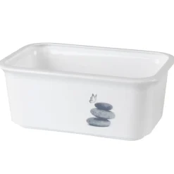 Panière salle de bain 1,5 L design galets