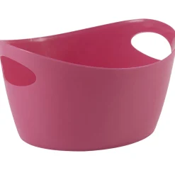 Panière salle de bain rose