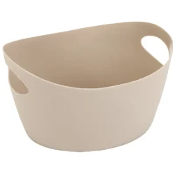 Panière salle de bain taupe