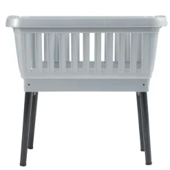 Panière sur pieds grise