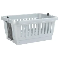 Panière sur pieds grise