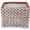 Panière tissu crocheté bicolore L 34x l 24 x H 20 cm