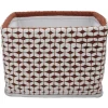 Panière tissu crocheté bicolore L 29x l 23 x H 20 cm
