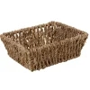 Panière tressée rectangulaire jonc de mer