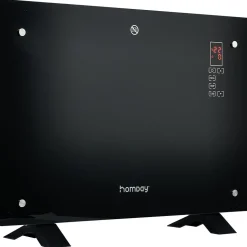 Panneau rayonnant 1500W Verre Noir avec panneau de contrôle tactile
