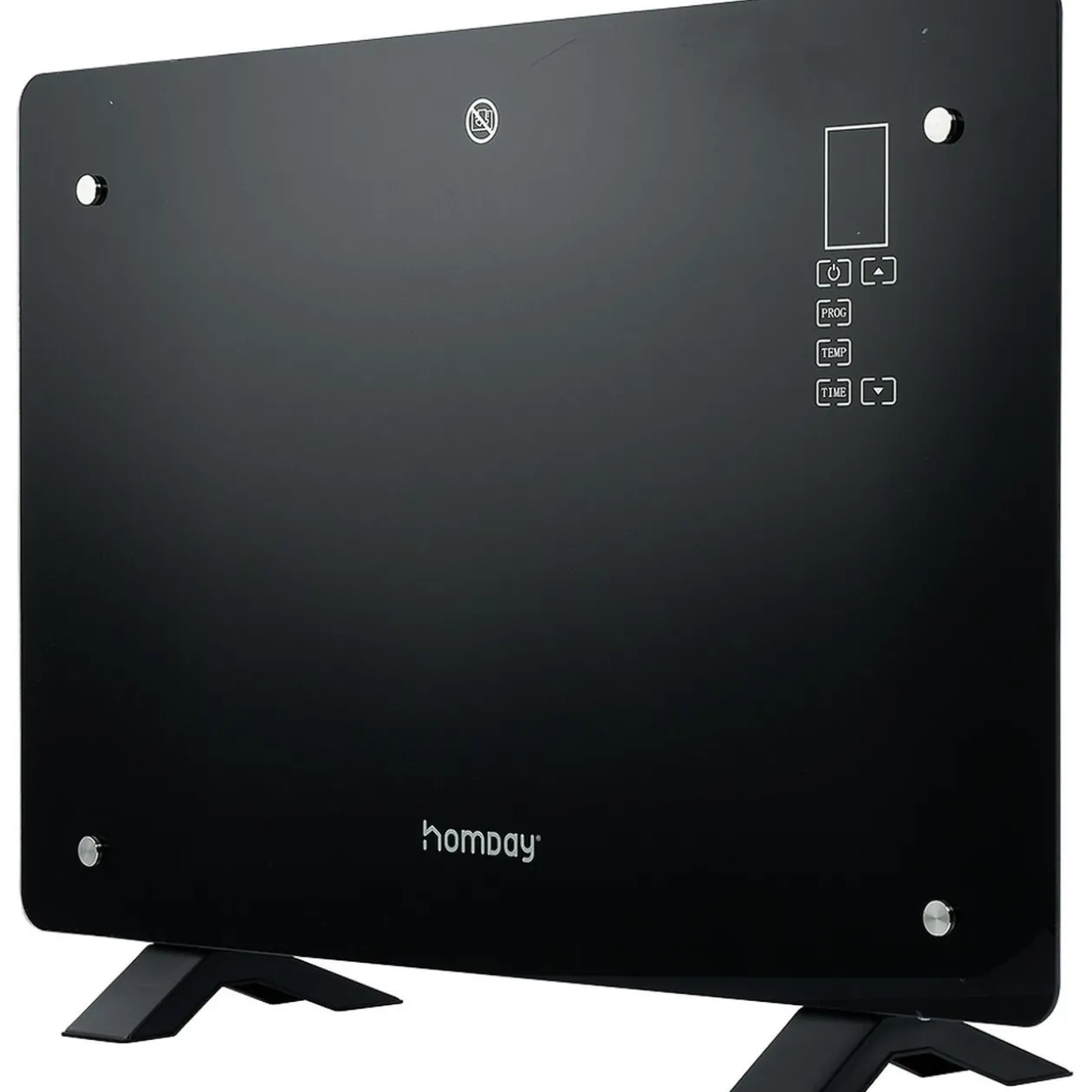 Panneau rayonnant 1500W Verre Noir avec panneau de contrôle tactile