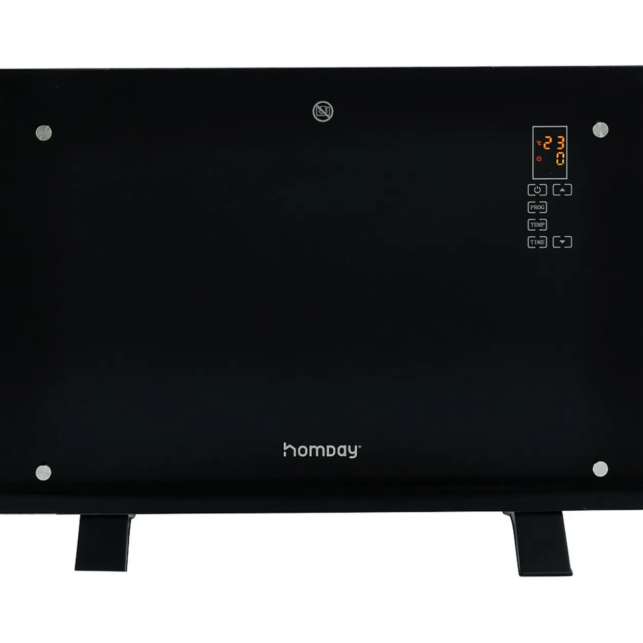 Panneau rayonnant 1500W Verre Noir avec panneau de contrôle tactile